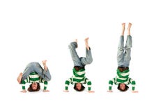 Headstand take three royalty free stock photo Headstand take three royalty free stock photo
