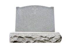 Headstone. Blank granite headstone set against white background with clipping path Headstone. Blank granite headstone set against white background with clipping path