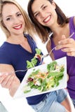 Health Conscious Women Enjoying Salad Royalty Free Stock Photo