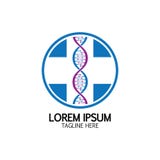 Health Cross DNA logo icon design template