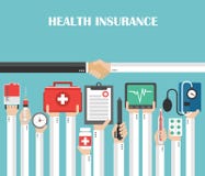 Health Insurance flat design royalty free illustration Health Insurance flat design royalty free illustration