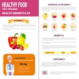 Healthy Food Infographics Products With Vitamins, Health Nutrition Lifestyle Concept Royalty Free Stock Image Healthy Food Infographics Products With Vitamins, Health Nutrition Lifestyle Concept Royalty Free Stock Image