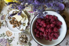 Healthy food on the table in rustic style. Top view. stock photography Healthy food on the table in rustic style. Top view. stock photography