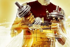 Healthy life and gym exercise. royalty free stock images Healthy life and gym exercise. royalty free stock images
