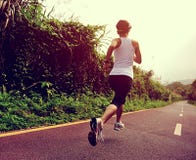 Healthy lifestyle fitness sports woman running leg Stock Photography Healthy lifestyle fitness sports woman running leg Stock Photography