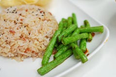 Healthy Unpolished Red Rice And Beans Royalty Free Stock Photo Healthy Unpolished Red Rice And Beans Royalty Free Stock Photo