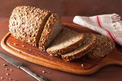 Healthy Whole Grain Bread With Carrot And Seeds Stock Photos Healthy Whole Grain Bread With Carrot And Seeds Stock Photos