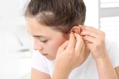 Hearing aid for your child stock photography Hearing aid for your child stock photography