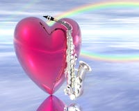 Heart And Saxophone Royalty Free Stock Photos Heart And Saxophone Royalty Free Stock Photos
