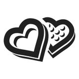 Heart candy box icon, simple style vector illustration Heart candy box icon, simple style vector illustration