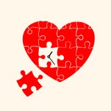 Heart and clock. Puzzle. Illustration stock illustration Heart and clock. Puzzle. Illustration stock illustration
