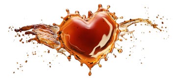 Heart from cola splash with bubbles isolated on white royalty free illustration Heart from cola splash with bubbles isolated on white royalty free illustration