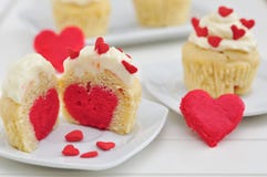 Heart Cupcakes Royalty Free Stock Images Heart Cupcakes Royalty Free Stock Images