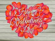 Heart from flowers on wooden table. EPS 10 royalty free illustration Heart from flowers on wooden table. EPS 10 royalty free illustration
