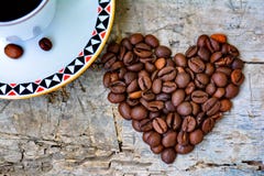 Heart From Coffee Beans Heart From Coffee Beans