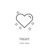 heart icon vector from date night collection. Thin line heart outline icon vector illustration. Outline, thin line heart icon for stock illustration heart icon vector from date night collection. Thin line heart outline icon vector illustration. Outline, thin line heart icon for stock illustration