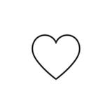 Heart icon vector illustration. Linear symbol with thin outline vector illustration Heart icon vector illustration. Linear symbol with thin outline vector illustration