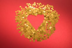 Heart on red background stock photography Heart on red background stock photography