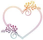 Heart shaped frame with gradient fill. stock photography Heart shaped frame with gradient fill. stock photography