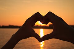 Heart-shaped hand royalty free stock image Heart-shaped hand royalty free stock image