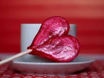 Heart shaped lollipop