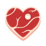 Heart shaped steak royalty free illustration Heart shaped steak royalty free illustration