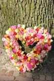 Heart Shaped Sympathy Flowers Royalty Free Stock Photography