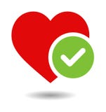 Heart and tick icon