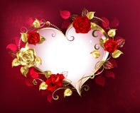 Heart With Roses Stock Photography Heart With Roses Stock Photography