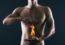 Heartburn. immagine stock Heartburn. immagine stock