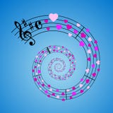 Hearts Sheet Music Royalty Free Stock Images