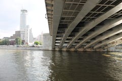 Moscow bridge but under the bridge Stock Photos Moscow bridge but under the bridge Stock Photos