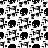 Heavy rock music badge vector vintage label with punk skull seamless pattern background hard sound sticker emblem royalty free illustration Heavy rock music badge vector vintage label with punk skull seamless pattern background hard sound sticker emblem royalty free illustration