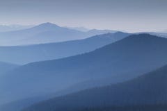 Heavy Smoke From Nearby Forest Fires Fills This Mountain View Royalty Free Stock Image Heavy Smoke From Nearby Forest Fires Fills This Mountain View Royalty Free Stock Image