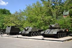Memorial - Museum of Defense of Odessa. Armament of 411 batteries of the coastal fleet. stock photos Memorial - Museum of Defense of Odessa. Armament of 411 batteries of the coastal fleet. stock photos