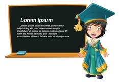 Heeft de vector geïsoleerde persoon een diploma behaald royalty-vrije illustratie Heeft de vector geïsoleerde persoon een diploma behaald royalty-vrije illustratie