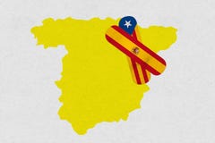 Heel Spanje en Catalonië stock illustratie Heel Spanje en Catalonië stock illustratie