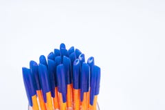 Heel wat ballpointen op een witte achtergrond stock fotografie Heel wat ballpointen op een witte achtergrond stock fotografie