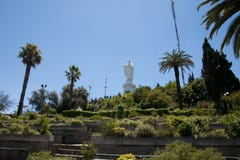 Heiligdom op San Cristobal Hill - Santiago - Chili royalty-vrije stock foto Heiligdom op San Cristobal Hill - Santiago - Chili royalty-vrije stock foto