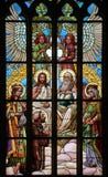 Heilige Dreifaltigkeit Art Nouveau-Buntglasfenster Lizenzfreie Stockfotografie Heilige Dreifaltigkeit Art Nouveau-Buntglasfenster Lizenzfreie Stockfotografie