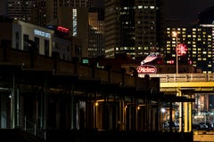 Heinz Neon Logo - Downtown Pittsburgh, Pennsylvania stock photos Heinz Neon Logo - Downtown Pittsburgh, Pennsylvania stock photos