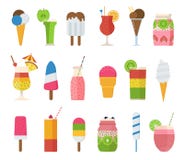 Helado y los cócteles del verano de la fruta libre illustration Helado y los cócteles del verano de la fruta libre illustration