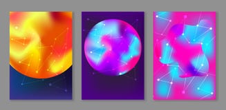 Heldere abstracte kosmische achtergronden met planeten vector illustratie Heldere abstracte kosmische achtergronden met planeten vector illustratie