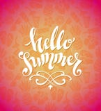 Hello sommarvektor stock illustrationer Hello sommarvektor stock illustrationer
