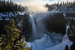 Helmcken Falls on a frosty day, British Columbia, Canada