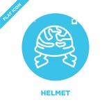 helmet icon vector from military collection. Thin line helmet outline icon vector illustration. Linear symbol for use on web and royalty free illustration helmet icon vector from military collection. Thin line helmet outline icon vector illustration. Linear symbol for use on web and royalty free illustration