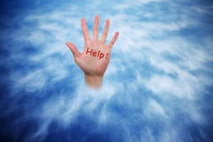 Help!. A helping hand seeking rescue royalty free stock image Help!. A helping hand seeking rescue royalty free stock image