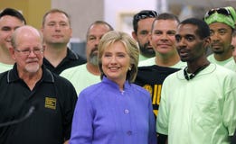 HENDERSON, NV - OCTOBER 14, 2015: Democratic U.S. presidential candidate & former Secretary of State Hillary Clinton smiles at Int stock images HENDERSON, NV - OCTOBER 14, 2015: Democratic U.S. presidential candidate & former Secretary of State Hillary Clinton smiles at Int stock images