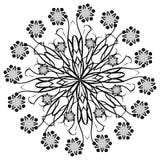 Henna Beautiful Deco Black Floral Mandala vektor illustrationer Henna Beautiful Deco Black Floral Mandala vektor illustrationer
