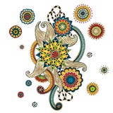 Henna Paisley Mehndi Doodles Design-Element Royalty-vrije Illustratie Henna Paisley Mehndi Doodles Design-Element Royalty-vrije Illustratie